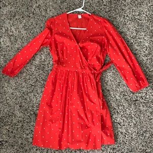 Old navy red wrap dress